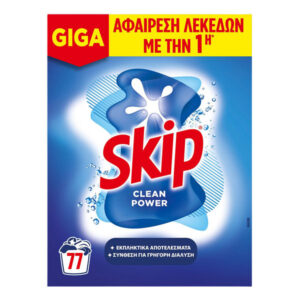 Skip Σκόνη Πλυντηρίου Ρούχων Clean Power Giga 5,005kg 77μεζ.