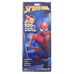 Spiderman Χυμος 250ML - (μηλο-Πορτοκαλι-Ροδακινο-Βερικοκο 100% Φυσικος)