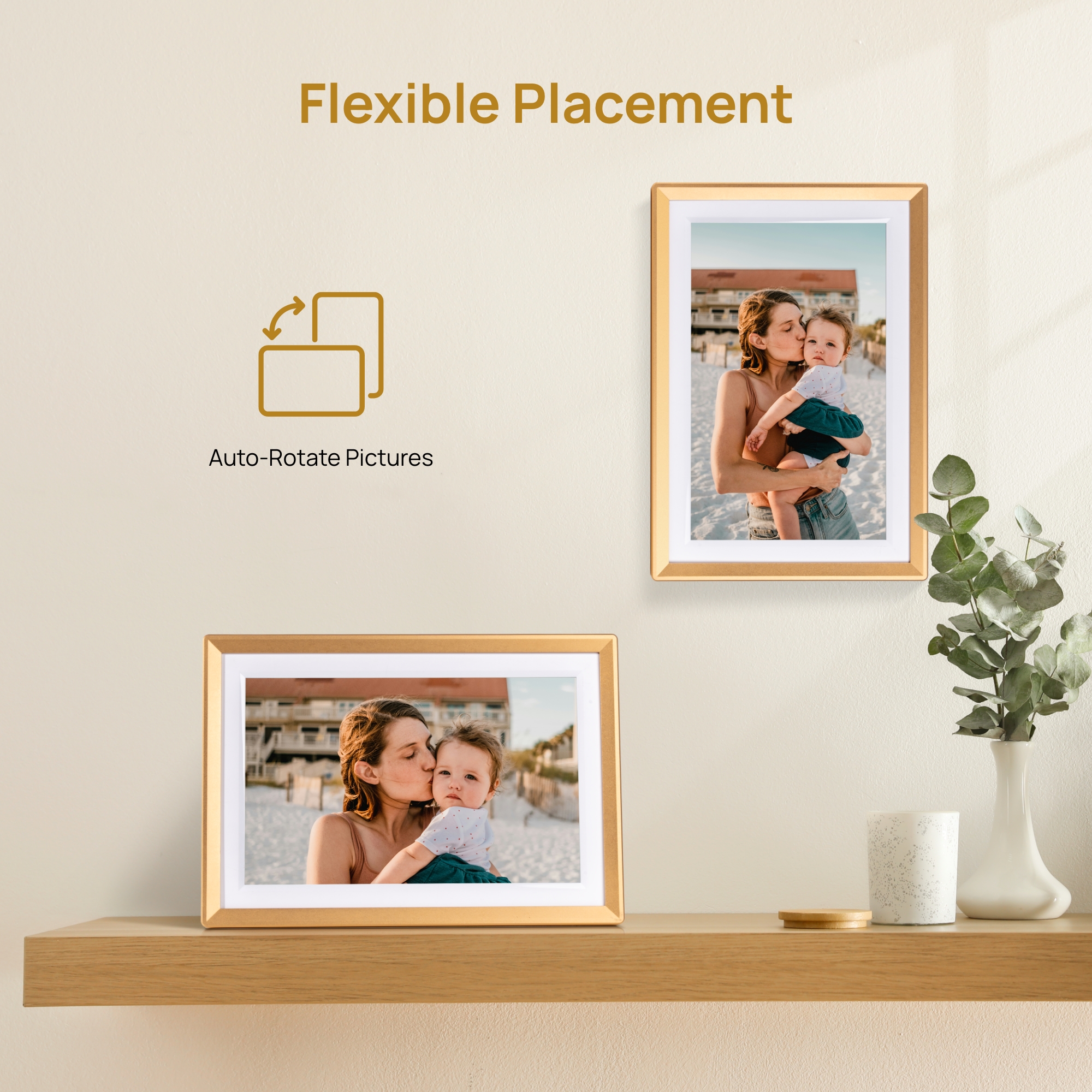 Arzopa Gold Digital Photo Frame 10.1" D10 - Image 3