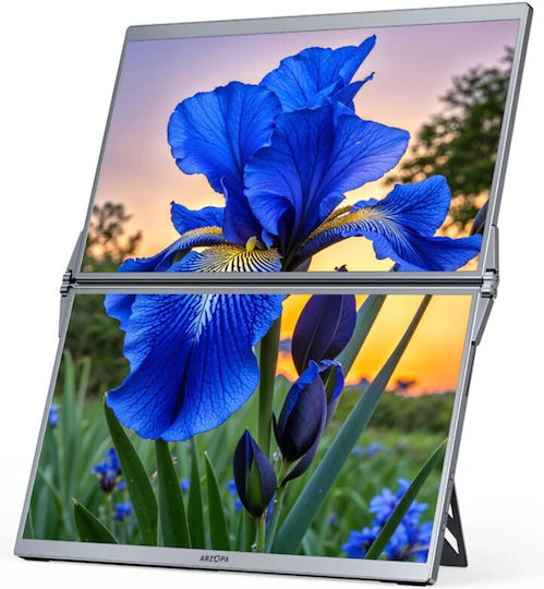 Arzopa E1 Φορητή Διπλή Οθόνη 15.6" Dual-Screen FHD IPS 1080P με Αναδιπλούμενη Βάση 360° - Image 4