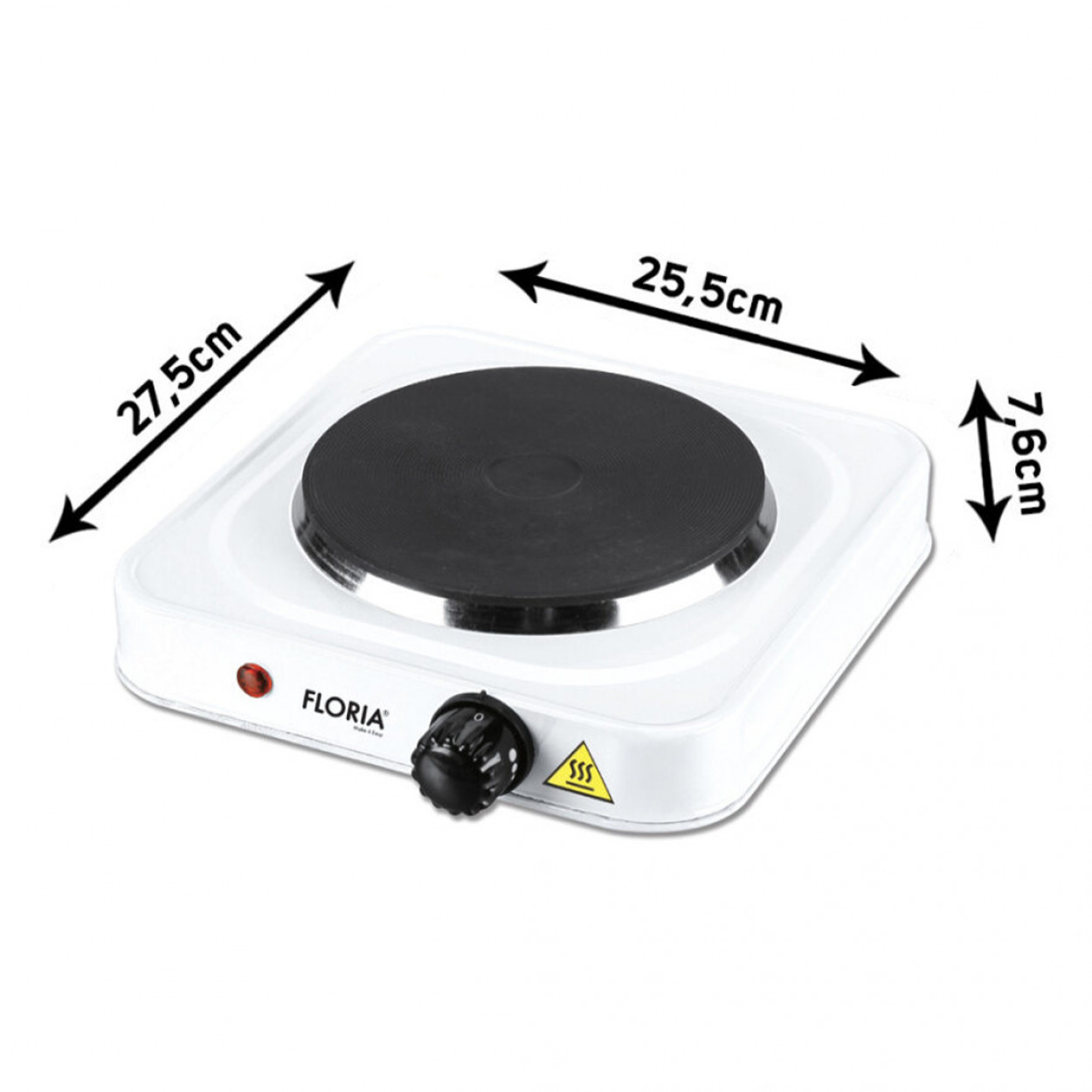 Single Hotplate (White) 17.5cm ZLN2829 - Image 3