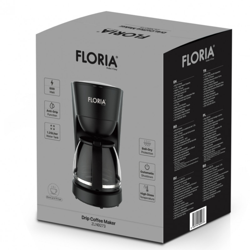 Zilan Drip Coffee Maker 600W (Black) - Image 3