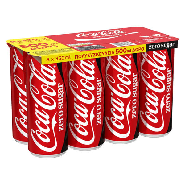 Coca Cola Zero (8x330ml) (500ml Δωρο)